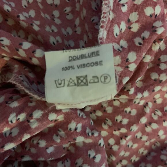 NAVY Paris pinkish red pattern maxi cottage dress - Picture 10 of 10